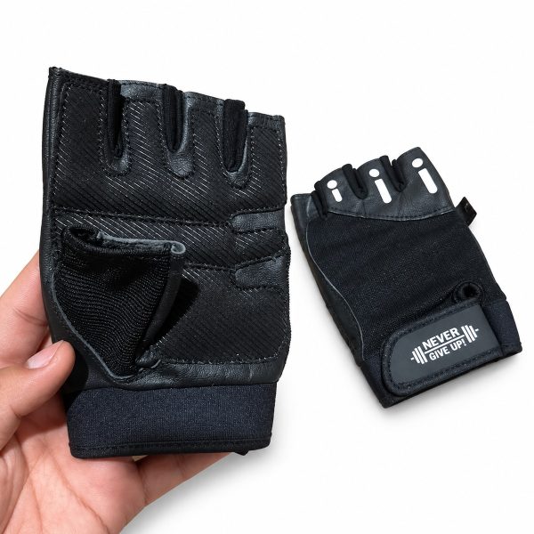 Black Fingerless Training Gloves