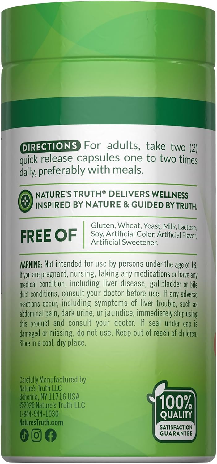 Nature's Truth Turmeric Curcumin Complex 1500 mg - 60 Capsules - Image 3