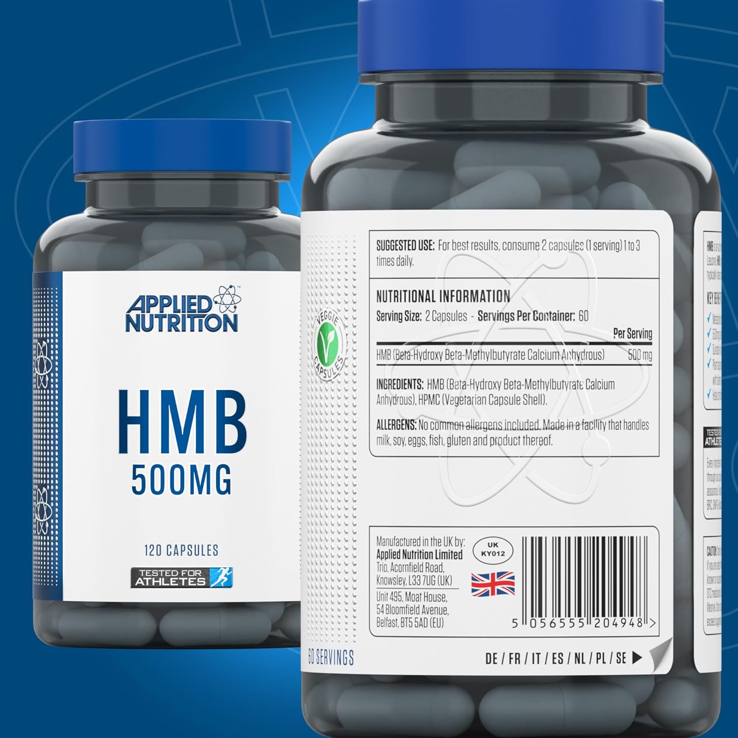 Applied Nutrition HMB 500 mg - 120 Capsules - Image 2