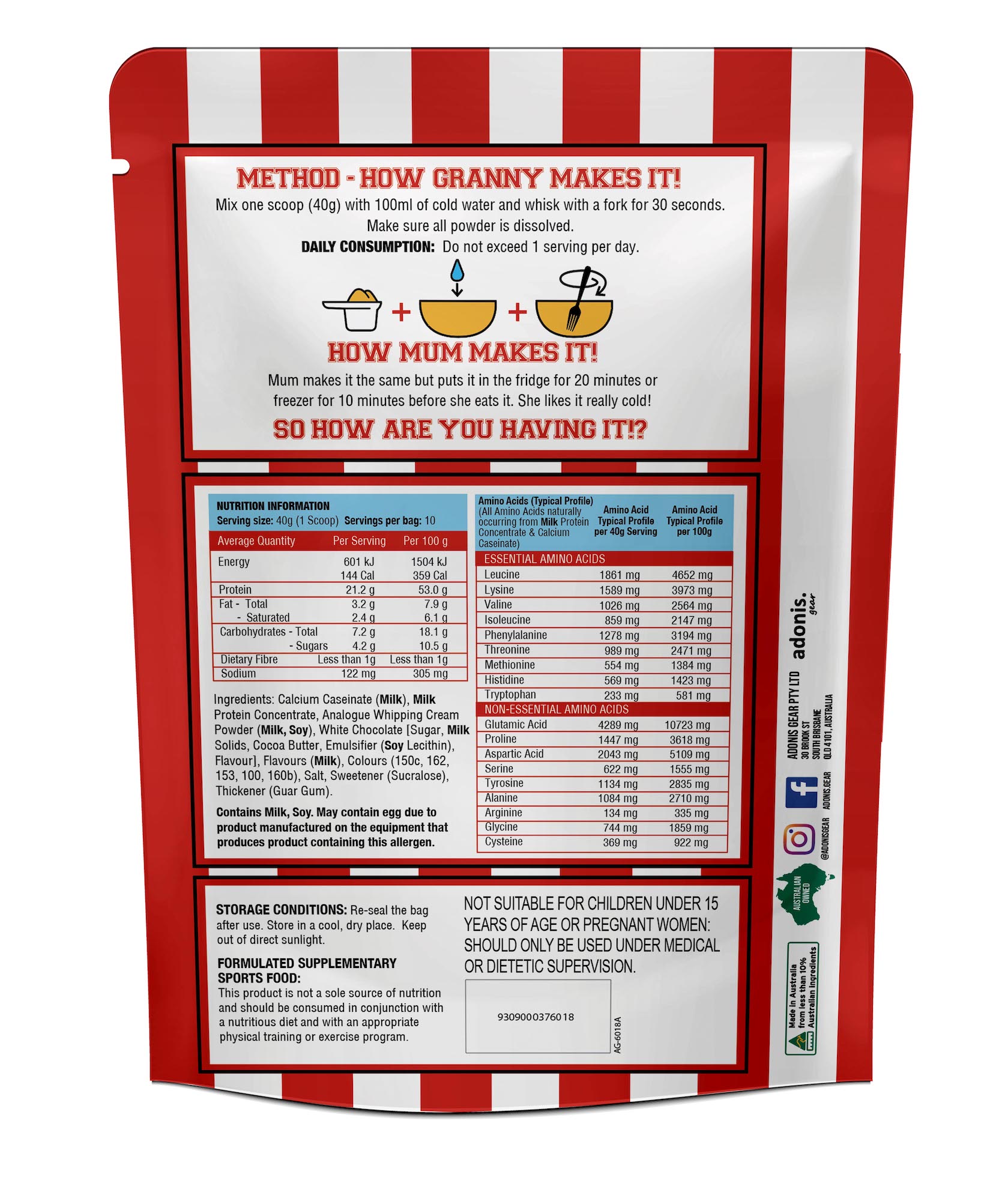 Adonis Protein Cookie Dough - Caramelised Cookie - 400 g - Image 2
