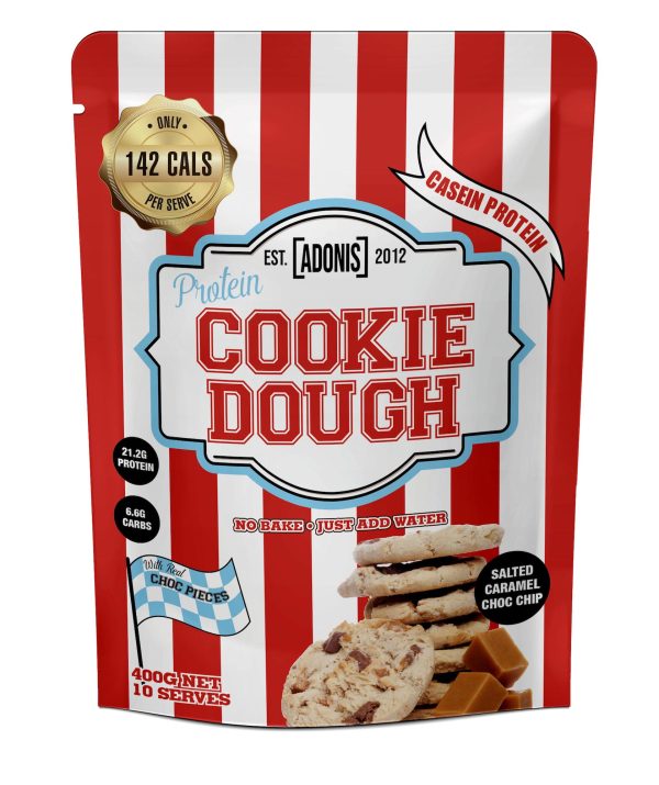 Adonis Protein Cookie Dough - Salted Caramel Choc Chip - 400 g