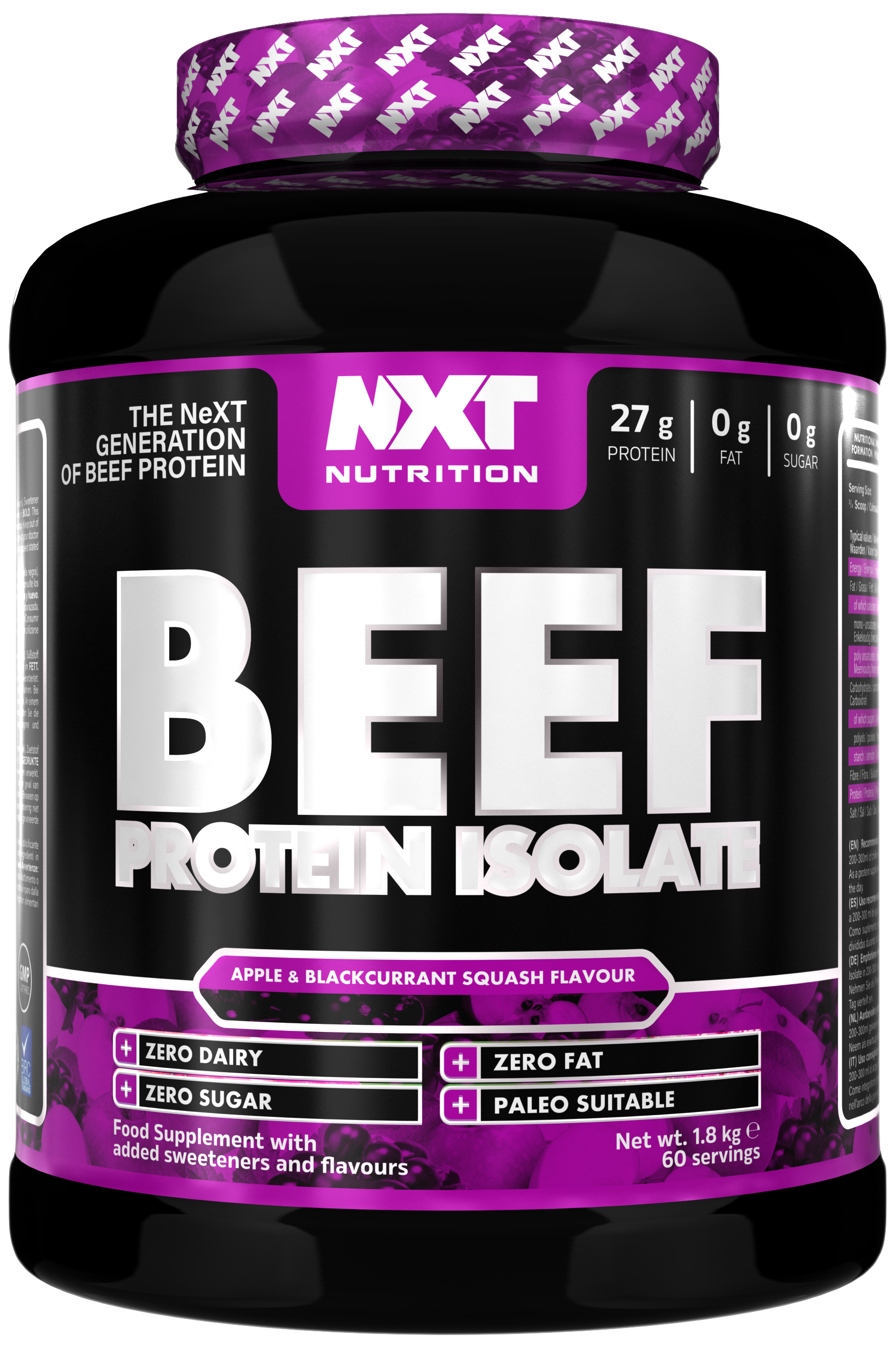 NXT Nutrition Beef Isolate - 1.8 kg - Image 3