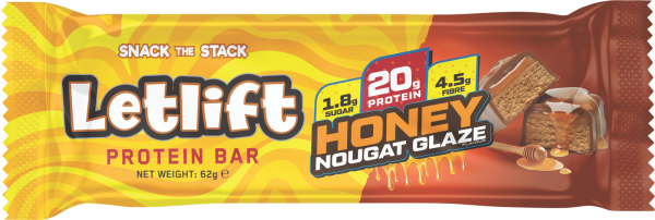 Letlift Protein Bar - Honey Nougat Glaze - 62 g
