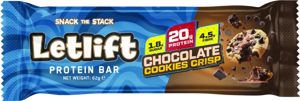 Letlift Protein Bar - Chocolate Cookies Crisp - 62 g