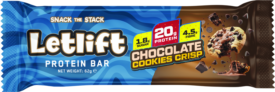 Letlift Protein Bar - Chocolate Cookies Crisp - 62 g